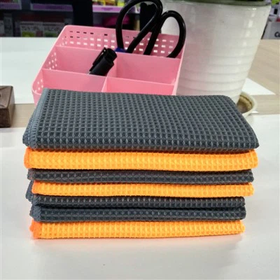 Ananas Check Wipe Bilhåndklæde Bilglashåndklæde Honeycomb Microfiber Vaffel Bilvask Håndklædeklud Rengøringsfirkant